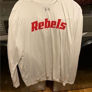 Under Armour Men's White Long Sleeve Rebels Tee